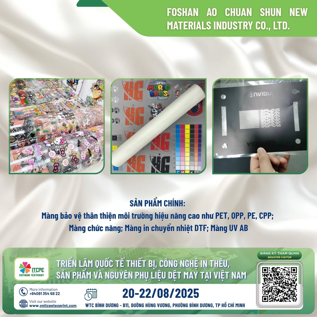 DTF thermal transfer film and protective films by Aochuanshun for textile printing